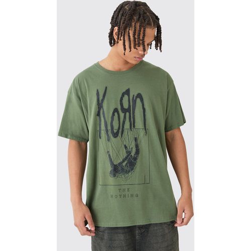 Oversized Korn License T-shirt - Boohooman - Modalova