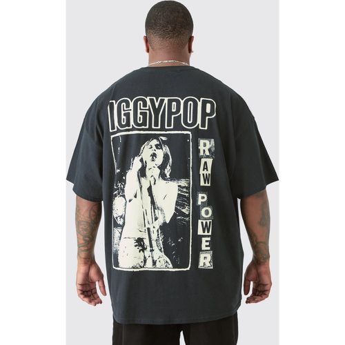 Plus Iggy Pop License Front & Back Print T-shirt - - XXXL - Boohooman - Modalova