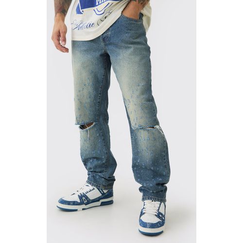 Jean large fendu au genou - 28R - Boohooman - Modalova