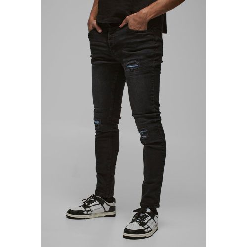 Jean skinny déchiré et réparé - 30R - Boohooman - Modalova