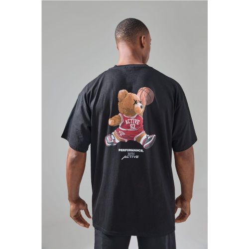 T-shirt de basket oversize imprimé - MAN Active - L - Boohooman - Modalova