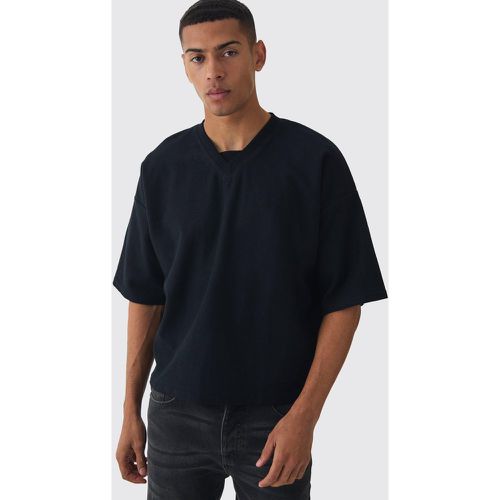 T-shirt oversize à col V - L - Boohooman - Modalova