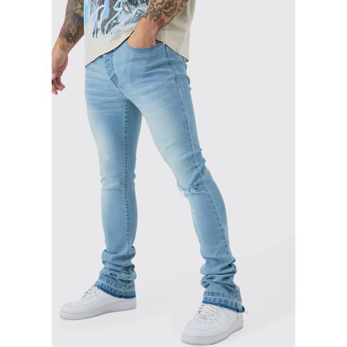 Jean flare skinny à genoux déchirés - 34R - Boohooman - Modalova