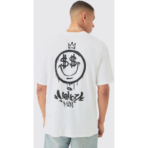 T-shirt oversize imprimé graffiti - L - Boohooman - Modalova