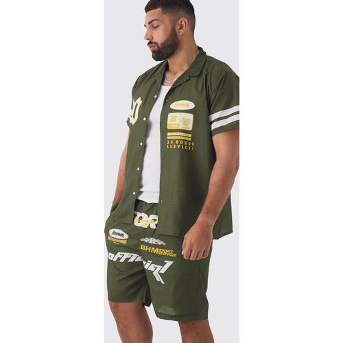 Grande taille - Ensemble avec chemise et short homme - XXXXL - Boohooman - Modalova