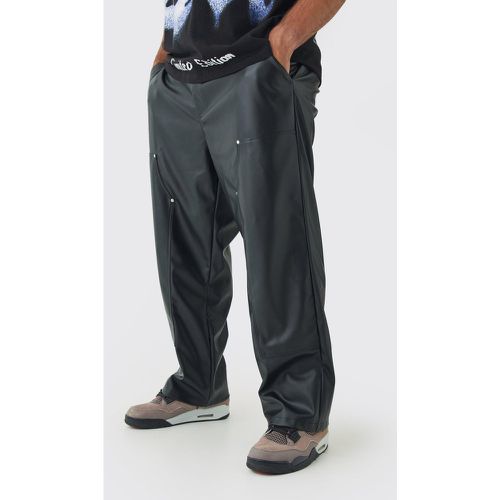 Grande taille - Pantalon charpentier large enduit - 38 - Boohooman - Modalova