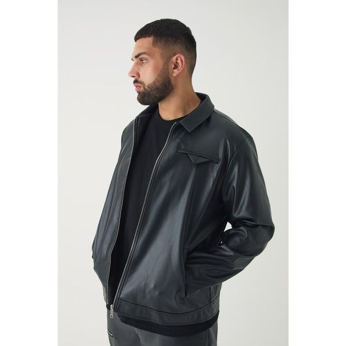 Grande taille - Veste Harrington à bordure contrastante - XXXXL - Boohooman - Modalova