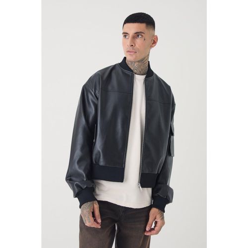 Tall - Bomber oversize enduit homme - S - Boohooman - Modalova