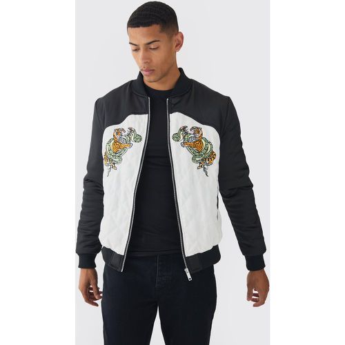 Bomber matelassé satiné en homme - S - Boohooman - Modalova