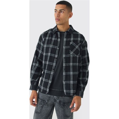 Chemise oversize à carreaux et manches longues - M - Boohooman - Modalova