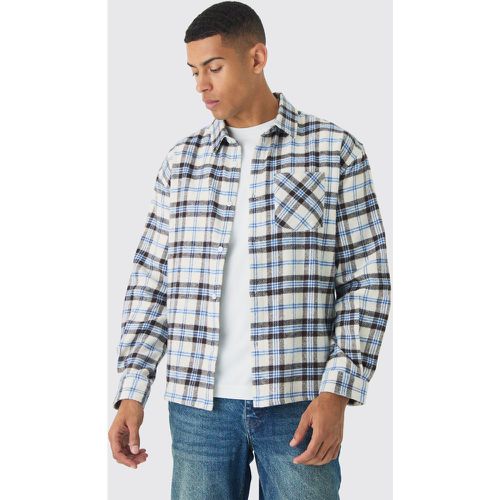 Chemise oversize à carreaux et manches longues - S - Boohooman - Modalova