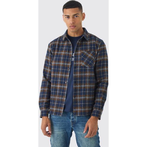 Chemise à carreaux et manches longues - S - Boohooman - Modalova