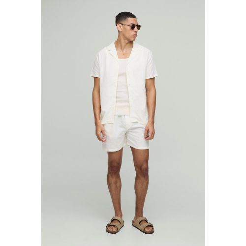Ensemble à manches courtes avec chemise et short - S - Boohooman - Modalova