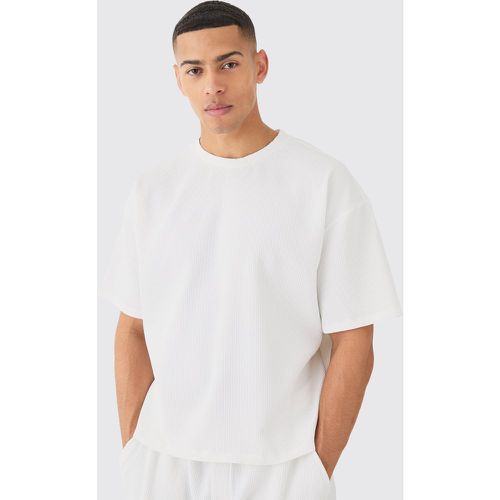 T-shirt oversize plissé - S - Boohooman - Modalova