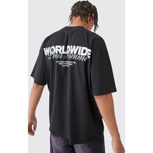 Oversized Worldwide Graphic T-shirt - Boohooman - Modalova