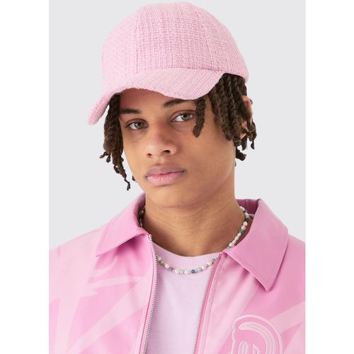 Boucle Texture Cap In Pastel Pink - Boohooman - Modalova