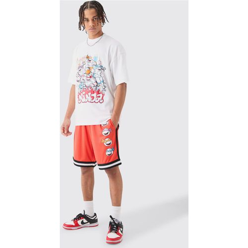 Ensemble oversize à imprimé Tortues Ninja avec t-shirt et short - M - Boohooman - Modalova