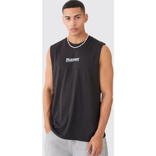 Oversized Playboy License vest - Boohooman - Modalova