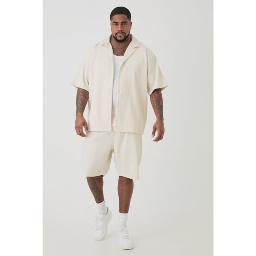 Grande taille - Ensemble avec chemise plissée et short homme - XXXL - Boohooman - Modalova