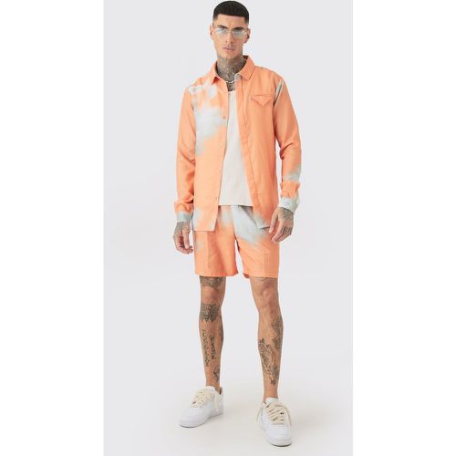 Tall - Ensemble en lin à poches avec chemise et short homme - S - Boohooman - Modalova