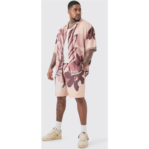 Grande taille - Ensemble avec chemise fleurie et short homme - XXXL - Boohooman - Modalova