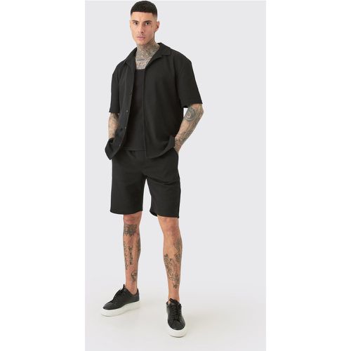 Tall - Ensemble avec chemise à manches courtes et short homme - S - Boohooman - Modalova