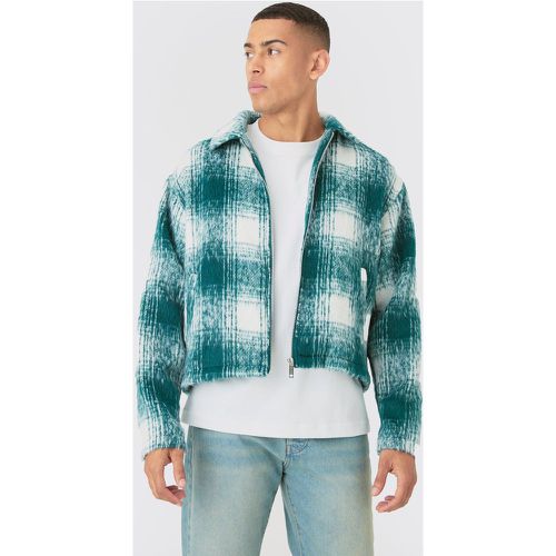 Veste Harrington à carreaux en - S - Boohooman - Modalova