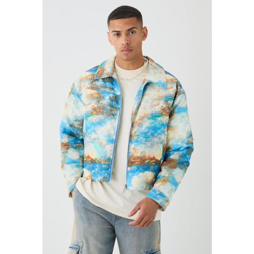 Veste Harrington oversize à imprimé abstrait - S - Boohooman - Modalova