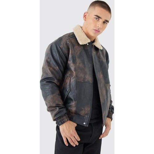 Bomber oversize délavé homme - M - Boohooman - Modalova