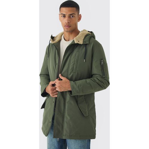 Parka oversize à capuche en polaire homme - XS - Boohooman - Modalova