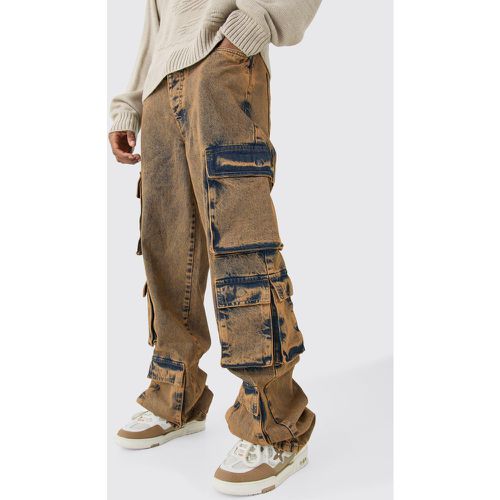 Tall - Jean cargo baggy délavé homme - 30 - Boohooman - Modalova