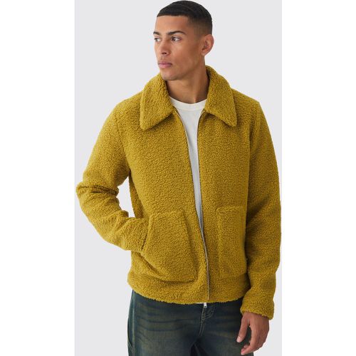 Veste Harrington en polaire à imprimé citron - S - Boohooman - Modalova