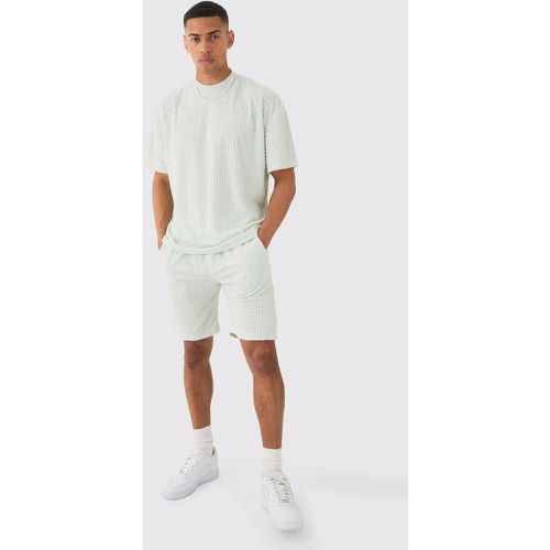 T-shirt oversize à imprimé géométrique - S - Boohooman - Modalova