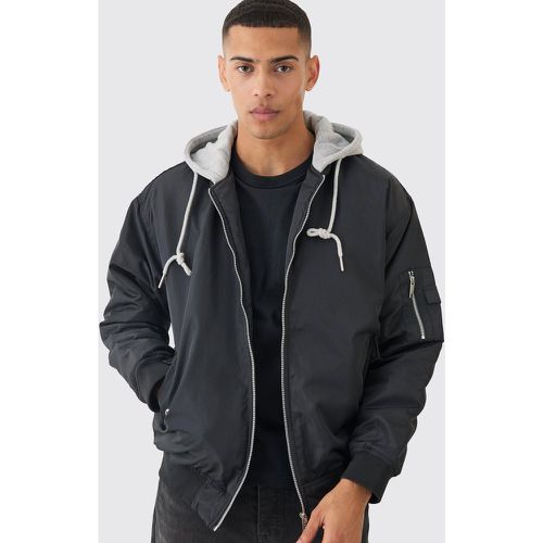 Bomber oversize à capuche Ma1 homme - S - Boohooman - Modalova