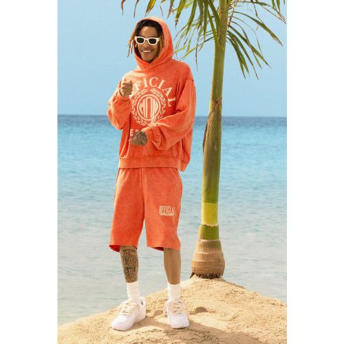 Survêtement oversize imprimé en jersey - M - Boohooman - Modalova