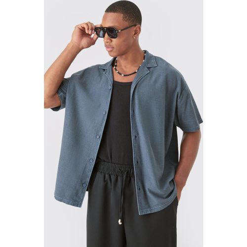 Chemise texturée délavée - S - Boohooman - Modalova