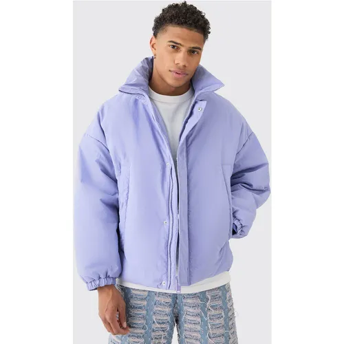 Manteau oversize matelassé à col cheminée - S - Boohooman - Modalova