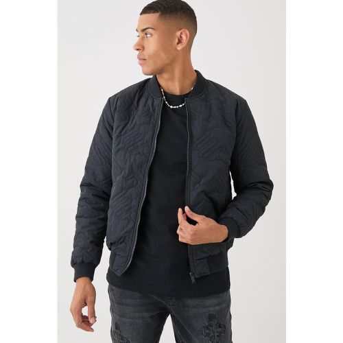 Bomber matelassé à imprimé gothique homme - S - Boohooman - Modalova