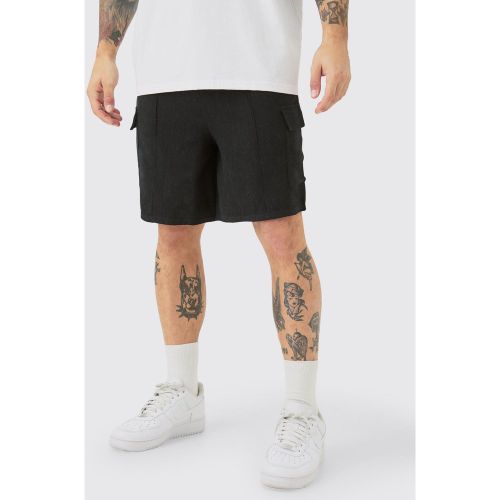 Short cargo à pinces et taille élastiquée - M - Boohooman - Modalova