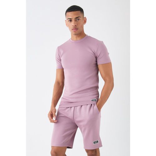 Ensemble moulant avec t-shirt et short - L - Boohooman - Modalova