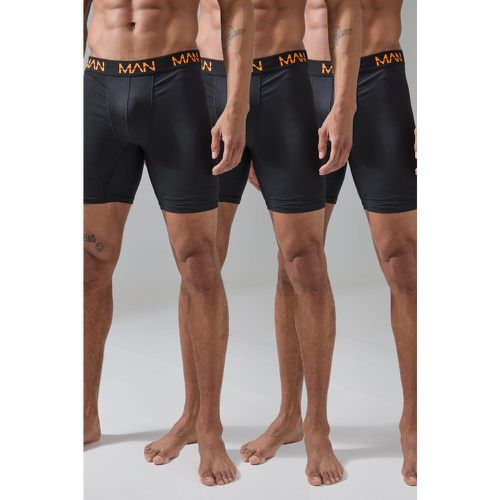 Lot de 3 boxers de sport à logo - MAN Active - S - Boohooman - Modalova