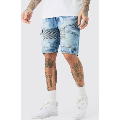 Tall - Short biker droit - 30 - Boohooman - Modalova