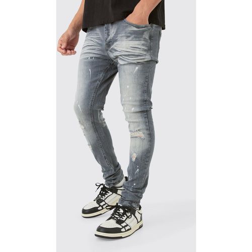 Jean super skinny délavé - 28R - Boohooman - Modalova