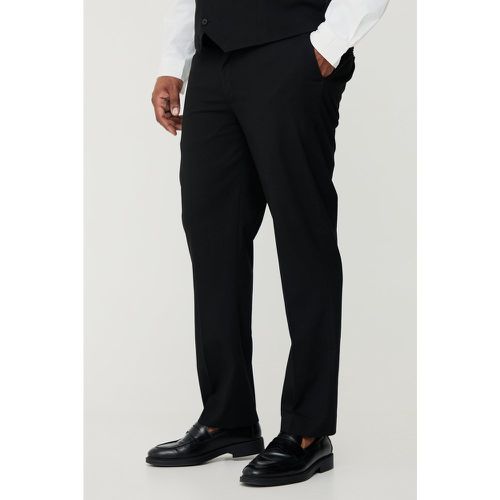 Plus Essential Regular Fit Suit Trouser In Black - Boohooman - Modalova