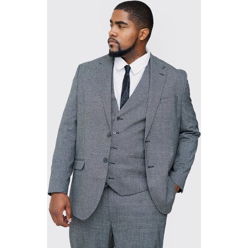 Grande taille - Veste de costume droite à motif pied-de-poule - 44 - Boohooman - Modalova