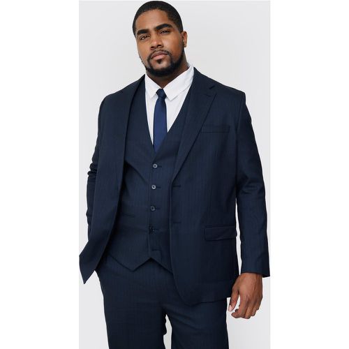 Grande taille - Veste de costume droite à rayures fines - 44 - Boohooman - Modalova