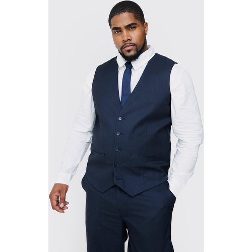 Grande taille - Gilet sans manches à rayures fines - 44 - Boohooman - Modalova