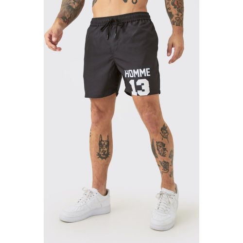 Short de bain mi-long universitaire - XL - Boohooman - Modalova