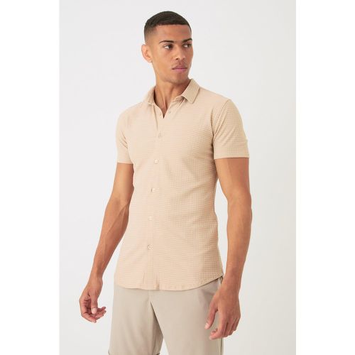 Chemise moulante à manches courtes - L - Boohooman - Modalova