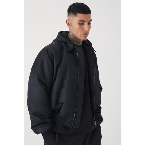 Tall - Bomber oversize universitaire homme - L - Boohooman - Modalova